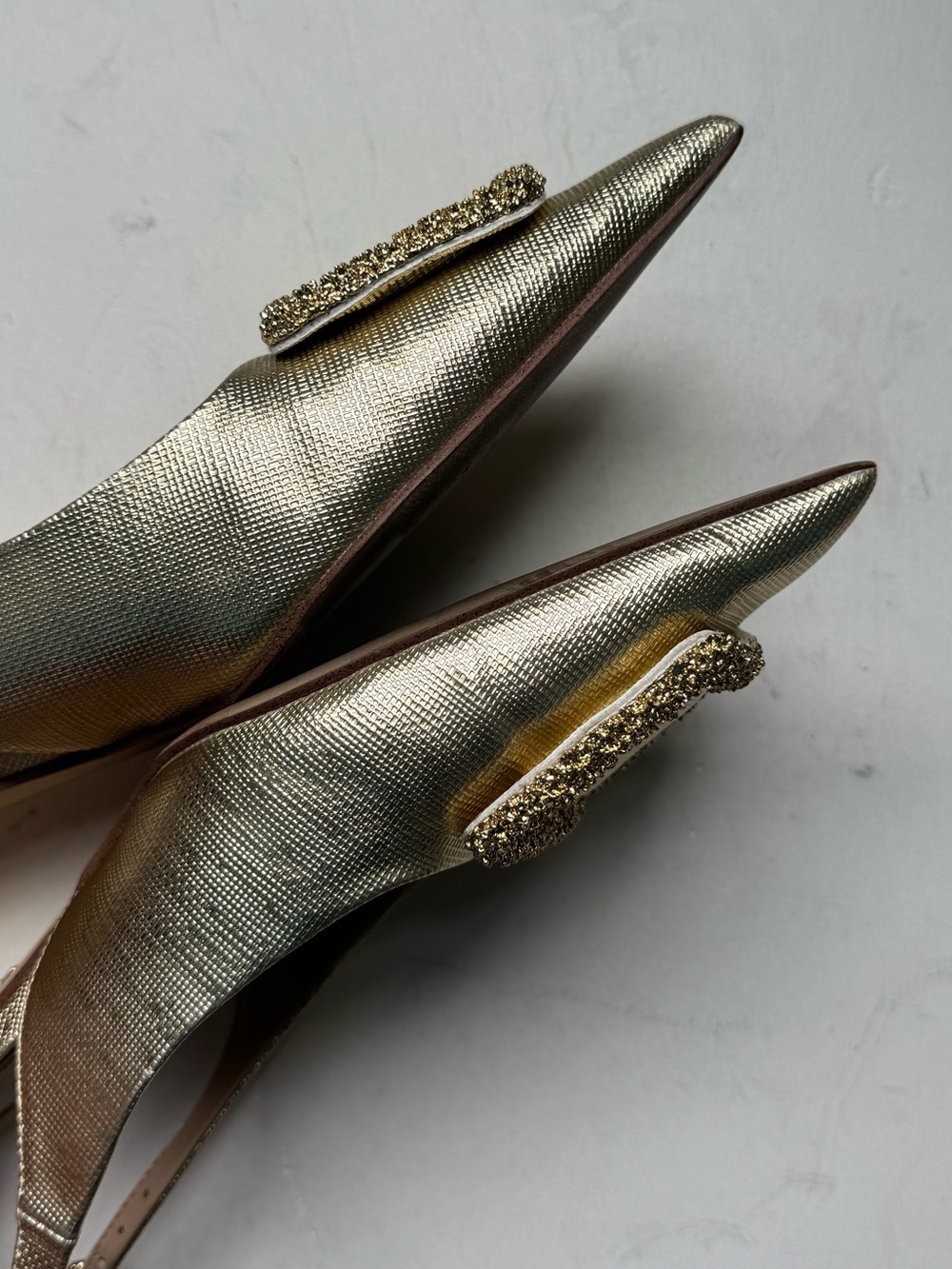 Sam Edelman Kammie Gold Slingback Kitten Heels - Picture 12 of 16
